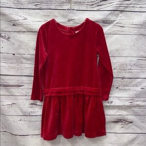 Hanna Andersson Velvet Red Kids Dress Size 110/Size 5